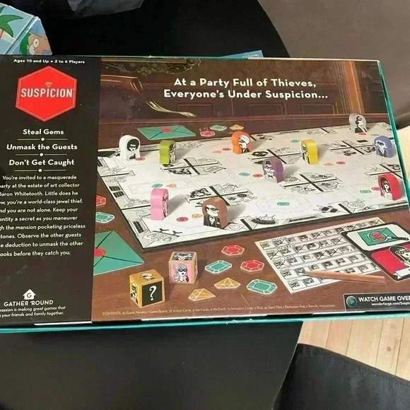 Suspicion Board Game of Secret Identity Deduction Replacement Gem Tiles - Picture 4 of 5